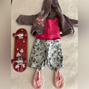 American Girl doll skateboard outfit
